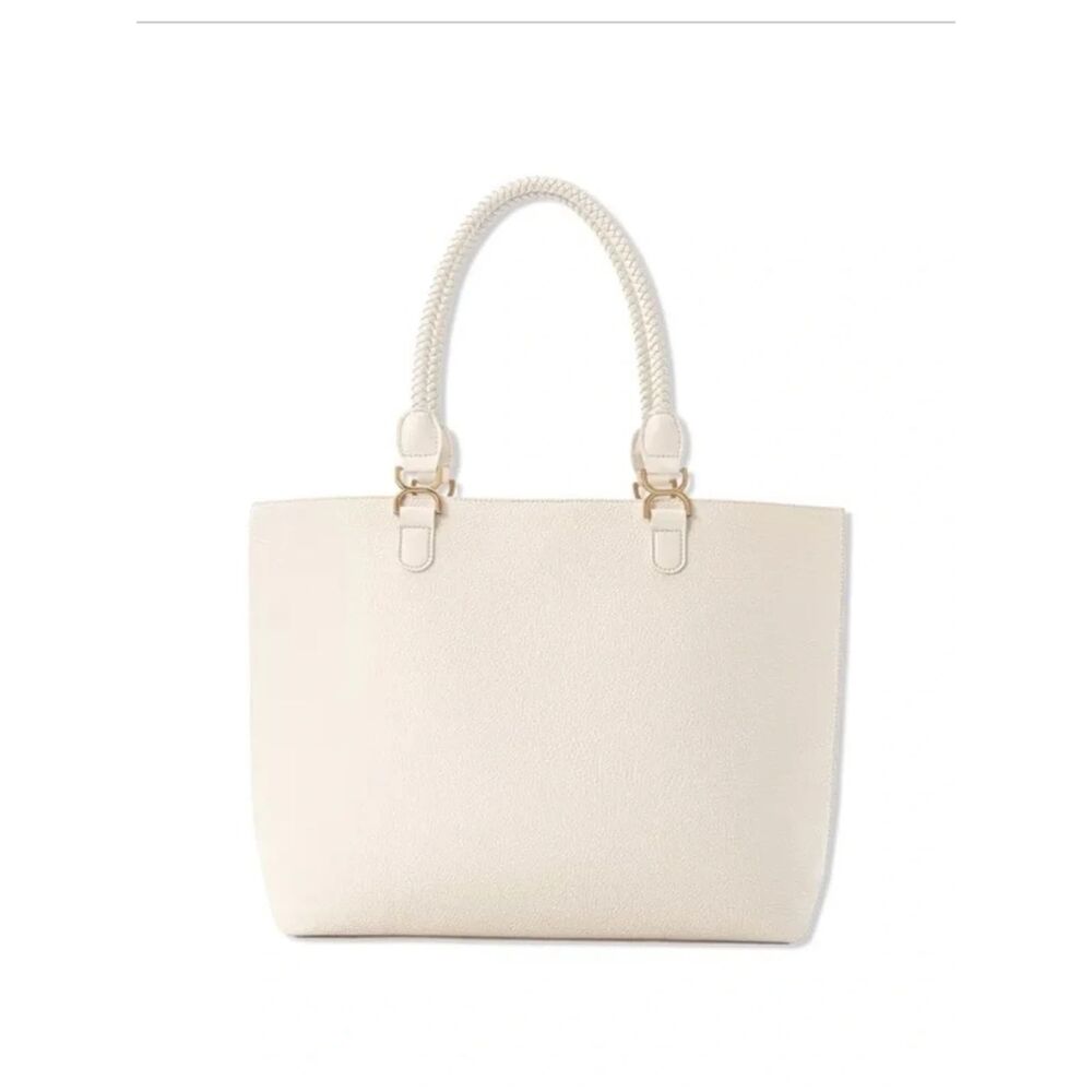 Ulta Beauty Cream Braided-Handle Tote